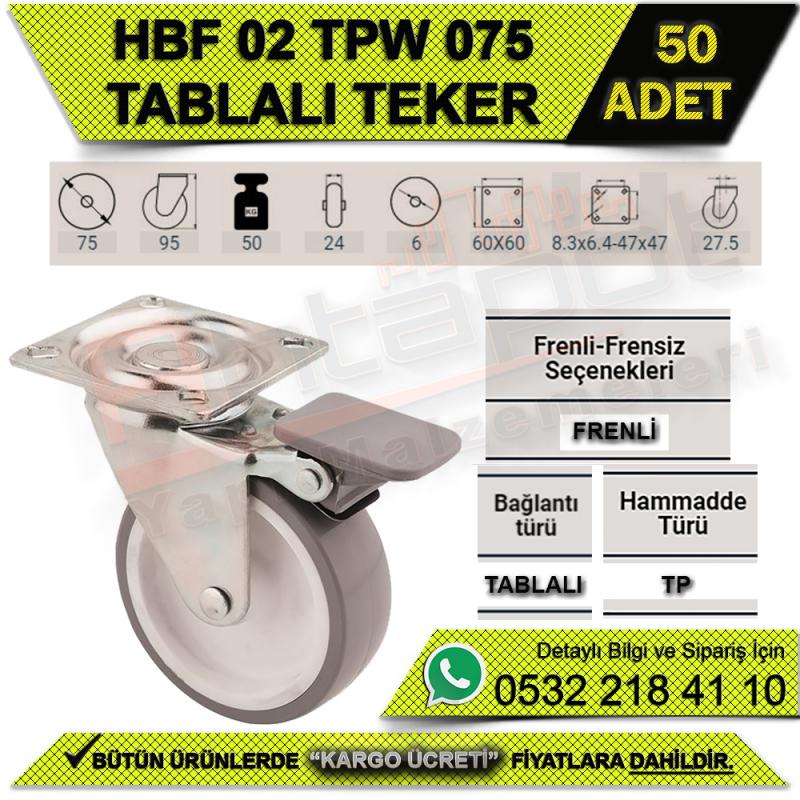 HBF 02 TPW 075 TABLALI FRENLİ TEKER (50 ADET)